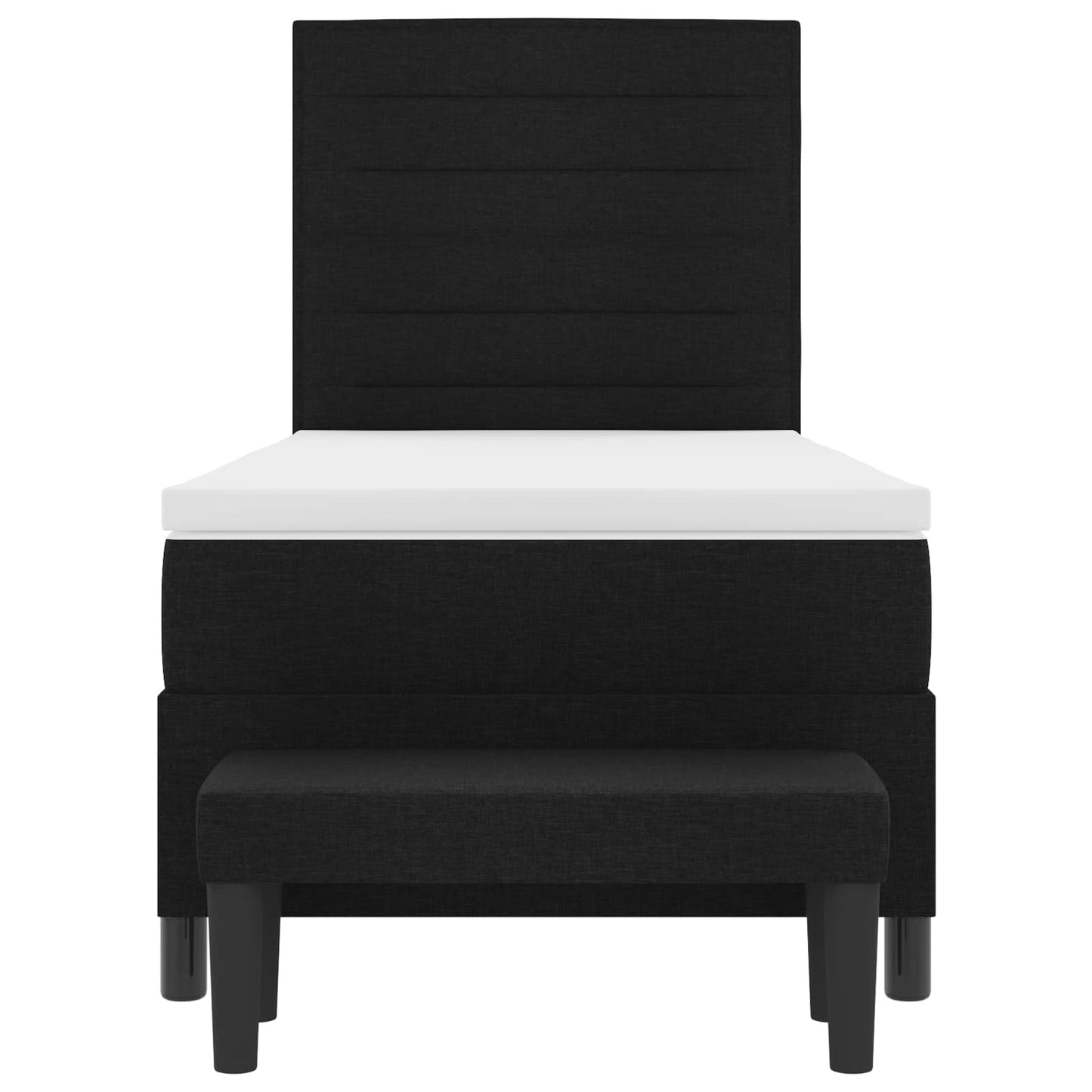 Postel S Boxspringem S Polštářem Černá 80 X 200 Cm Textil