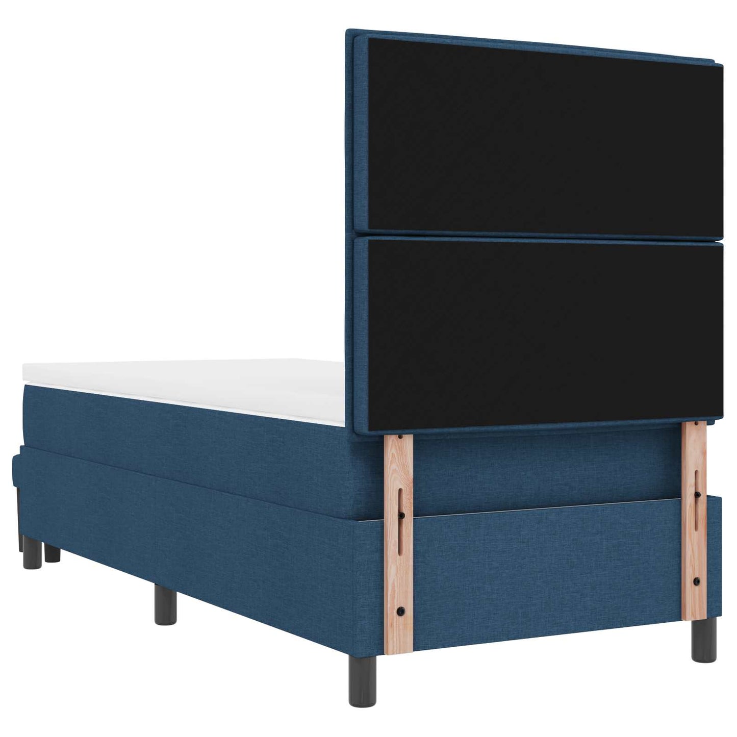 Postel S Boxspringem S Čelo Modrá 80 X 200 Cm Textil