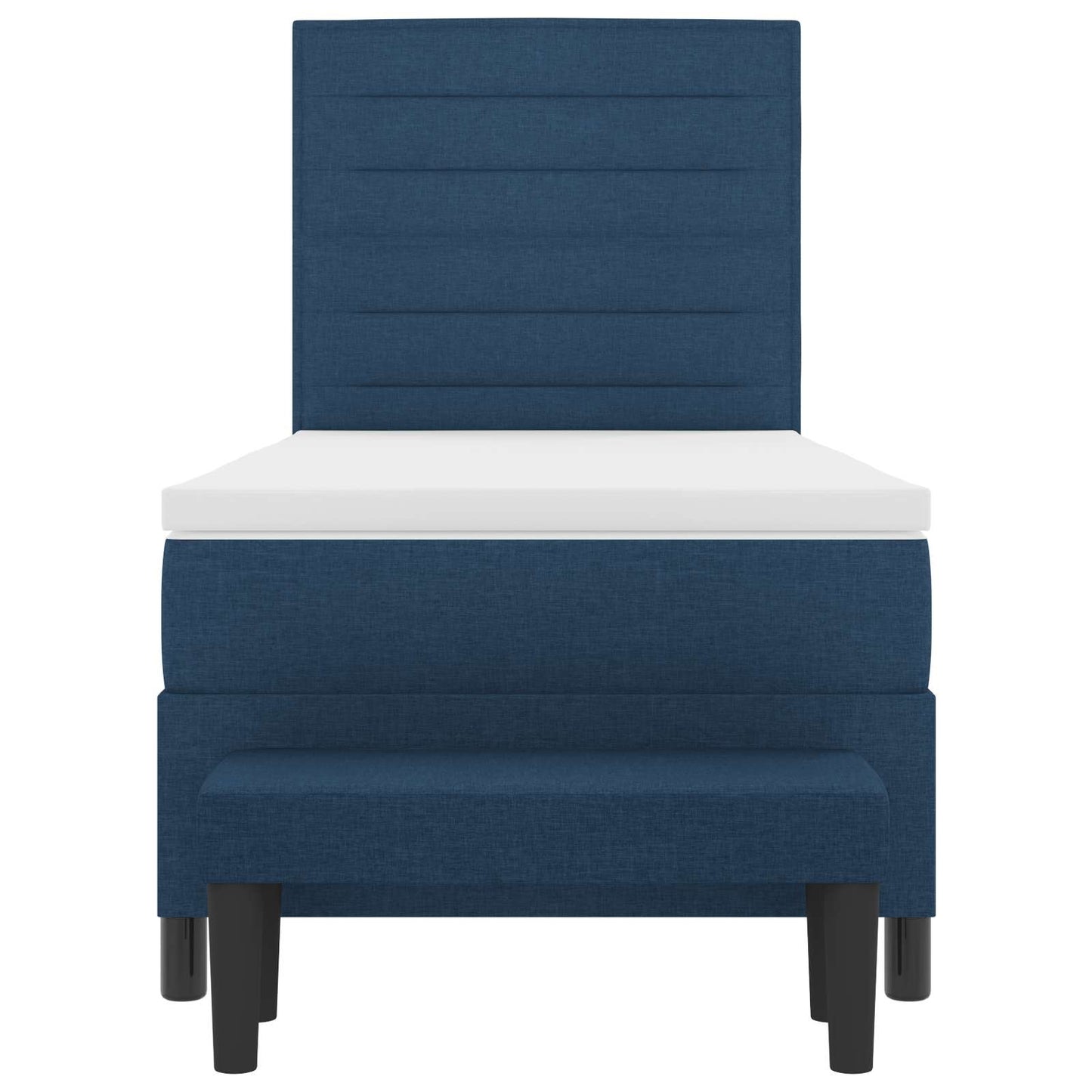 Postel S Boxspringem S Čelo Modrá 80 X 200 Cm Textil