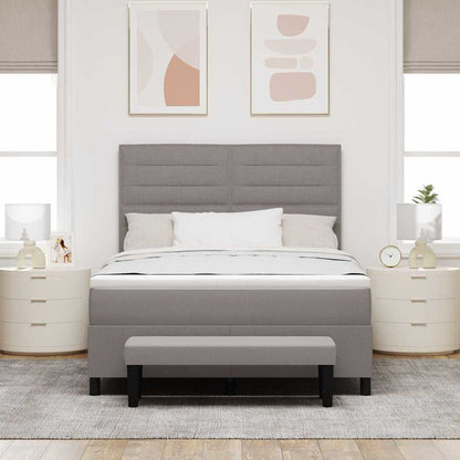 Postel S Boxspringem S Čelo Taupe 140 X 190 Cm Textil
