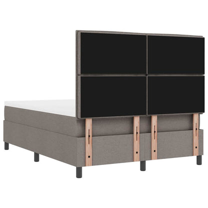 Postel S Boxspringem S Čelo Taupe 140 X 190 Cm Textil