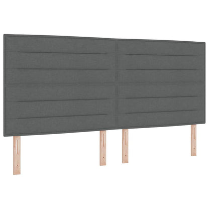 Postel S Boxspringem S Matrací Tmavě Šedá 200 X 200 Cm Textil
