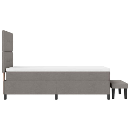 Postel S Boxspringem S Čelo Taupe 100 X 200 Cm Textil