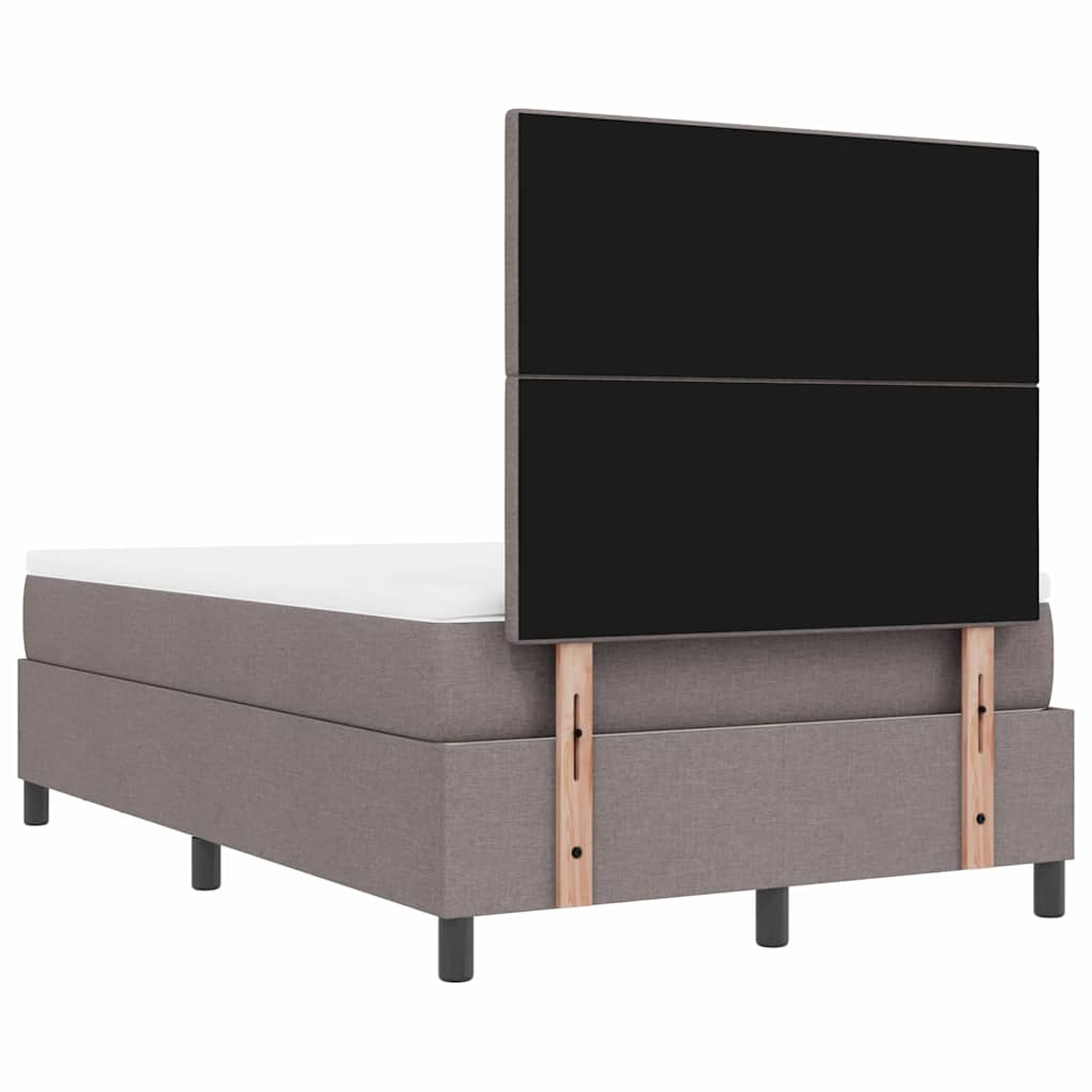 Postel S Boxspringem S Čelo Taupe 120 X 200 Cm Textil