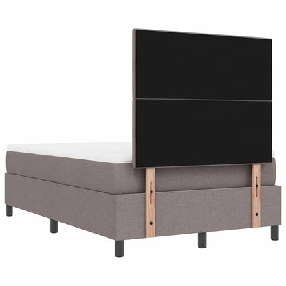 Postel S Boxspringem S Čelo Taupe 120 X 200 Cm Textil