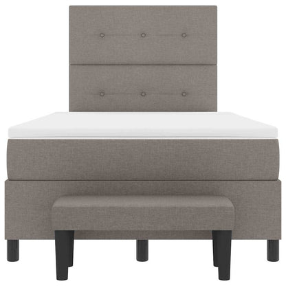 Postel S Boxspringem S Čelo Taupe 120 X 200 Cm Textil