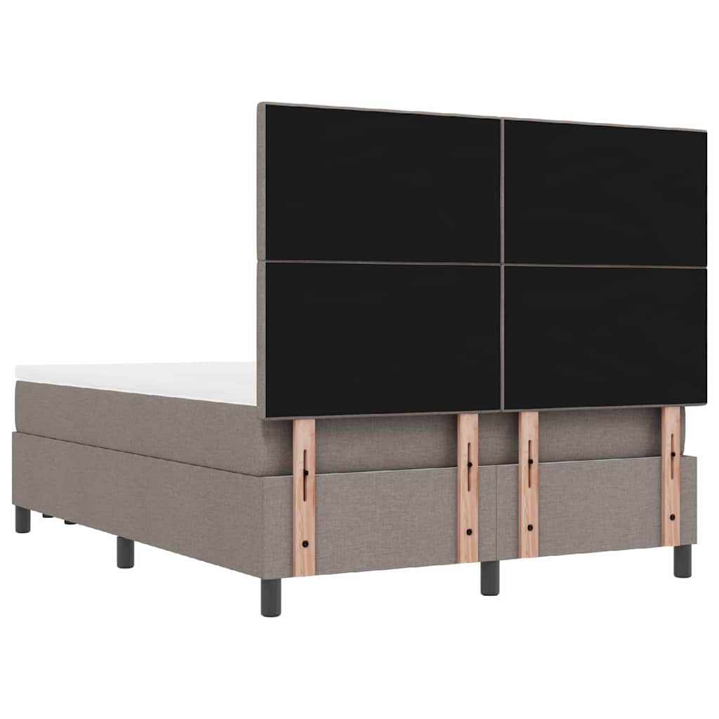 Postel S Boxspringem S Čelo Taupe 140 X 190 Cm Textil