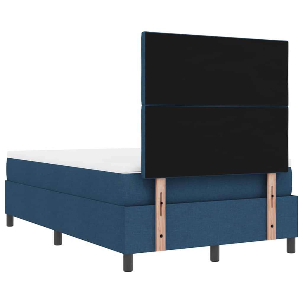 Postel S Boxspringem S Polštářem Modrá 120 X 190 Cm Textil