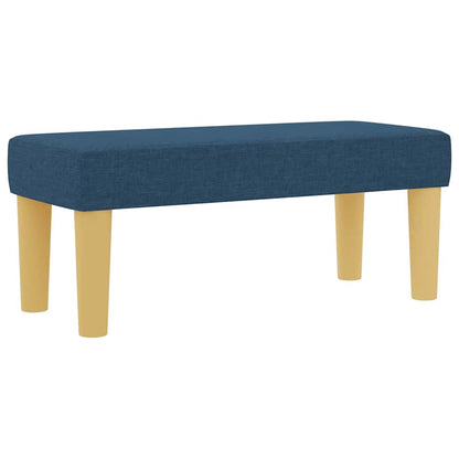 Postel S Boxspringem S Čelo Modrá 200 X 90 Cm Textil