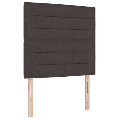 Postel S Boxspringem S Čelo Tmavě Hnědá 200 X 90 Cm Textil
