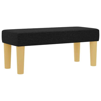 Postel S Boxspringem S Čelo Černá 200 X 80 Cm Textil