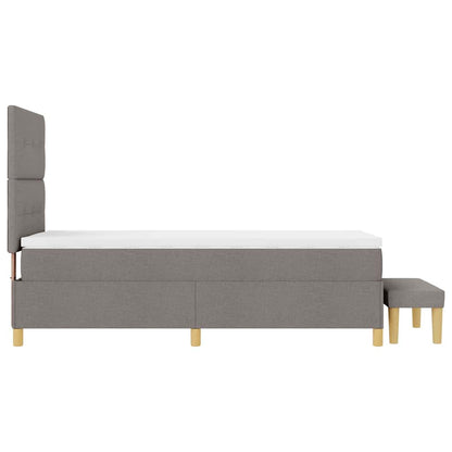Postel S Boxspringem S Polštářem Taupe 200 X 80 Cm Textil