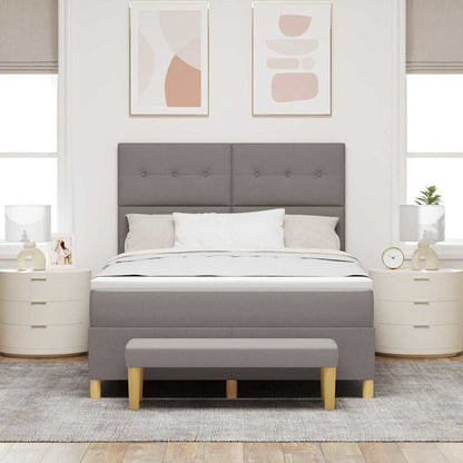 Postel S Boxspringem S Čelo Taupe 140 X 200 Cm Textil