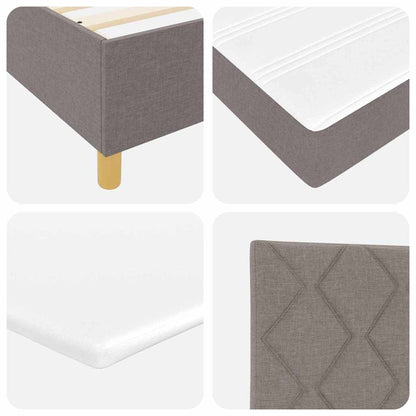 Postel S Boxspringem S Čelo Taupe 200 X 80 Cm Textil