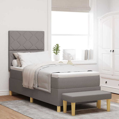 Postel S Boxspringem S Čelo Taupe 200 X 80 Cm Textil