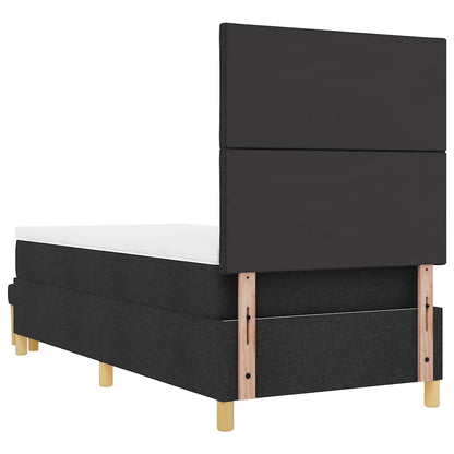 Postel S Boxspringem S Polštářem Černá 200 X 100 Cm Textil