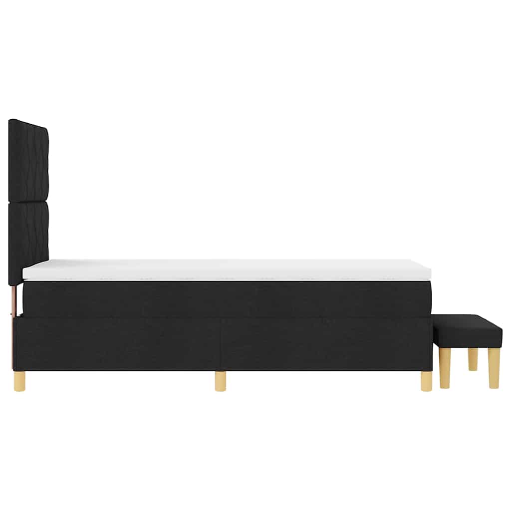 Postel S Boxspringem S Polštářem Černá 200 X 100 Cm Textil