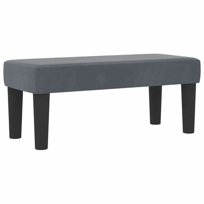 Postel S Boxspringem S Čelo Tmavě Šedá 200 X 90 Cm Samet