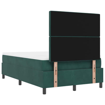 Postel S Boxspringem S Čelo Tmavě Zelená 190 X 120 Cm Samet