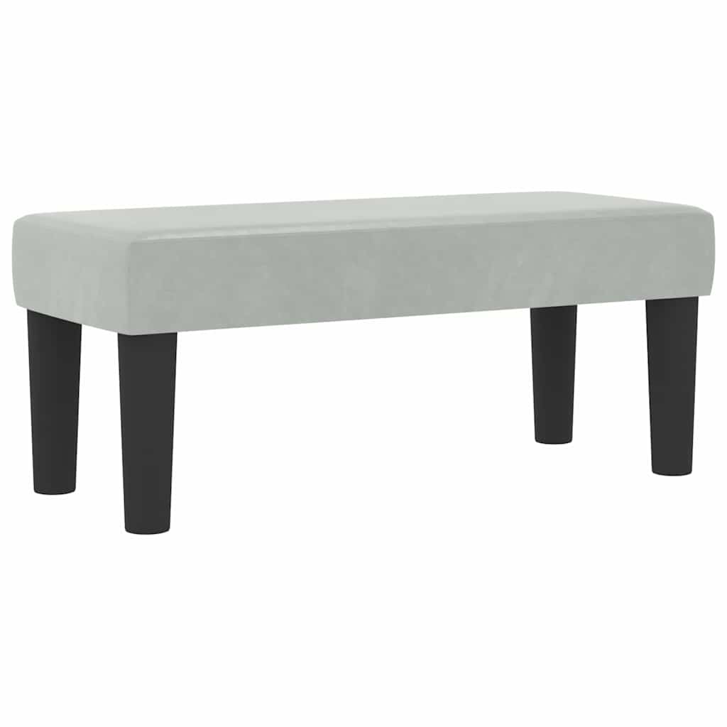 Postel S Boxspringem S Čelo Světle Šedá 200 X 80 Cm Samet