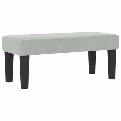 Postel S Boxspringem S Čelo Světle Šedá 190 X 90 Cm Samet