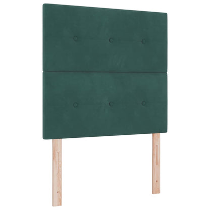 Postel S Boxspringem S Čelo Tmavě Zelená 200 X 120 Cm Samet