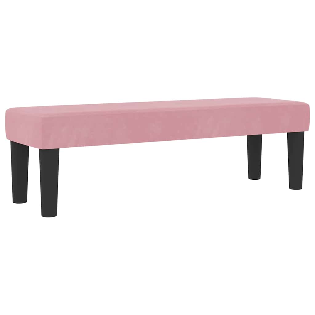 Postel S Boxspringem S Čelo Růžová 200 X 160 Cm Samet