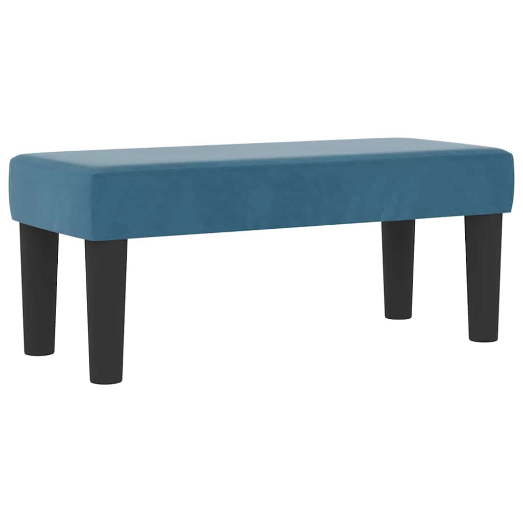 Postel S Boxspringem S Čelo Tmavě Moddrá 200 X 90 Cm Samet