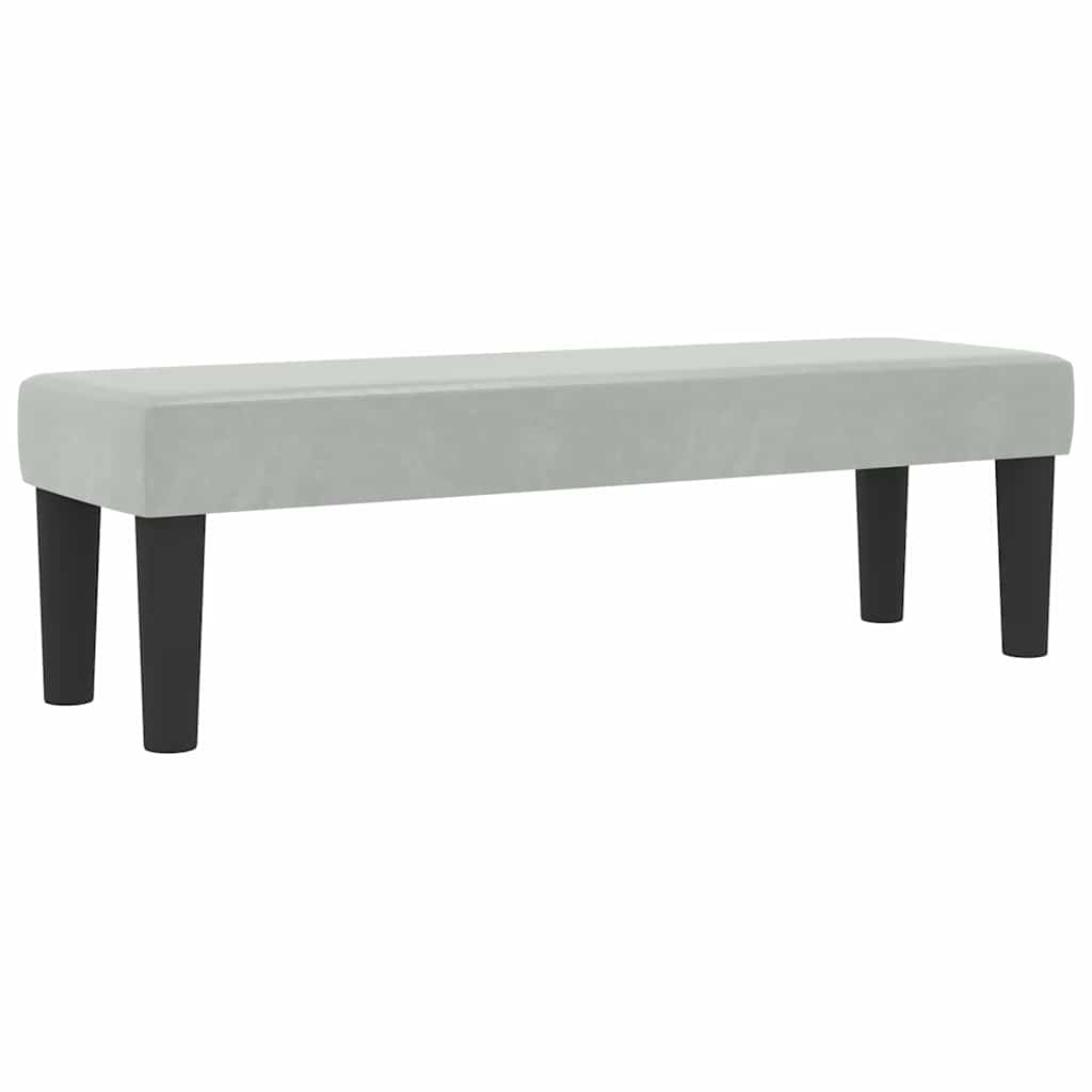 Postel S Boxspringem S Čelo Světle Šedá 190 X 140 Cm Samet