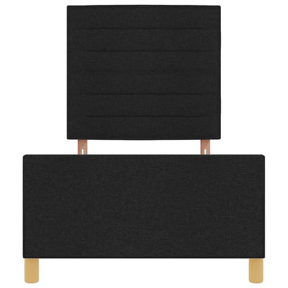 Rám Postele S Čelo Černá 80 X 200 Cm Textil