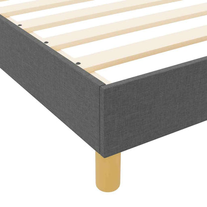 Rám Postele S Čelo Tmavě Šedá 100 X 200 Cm Textil