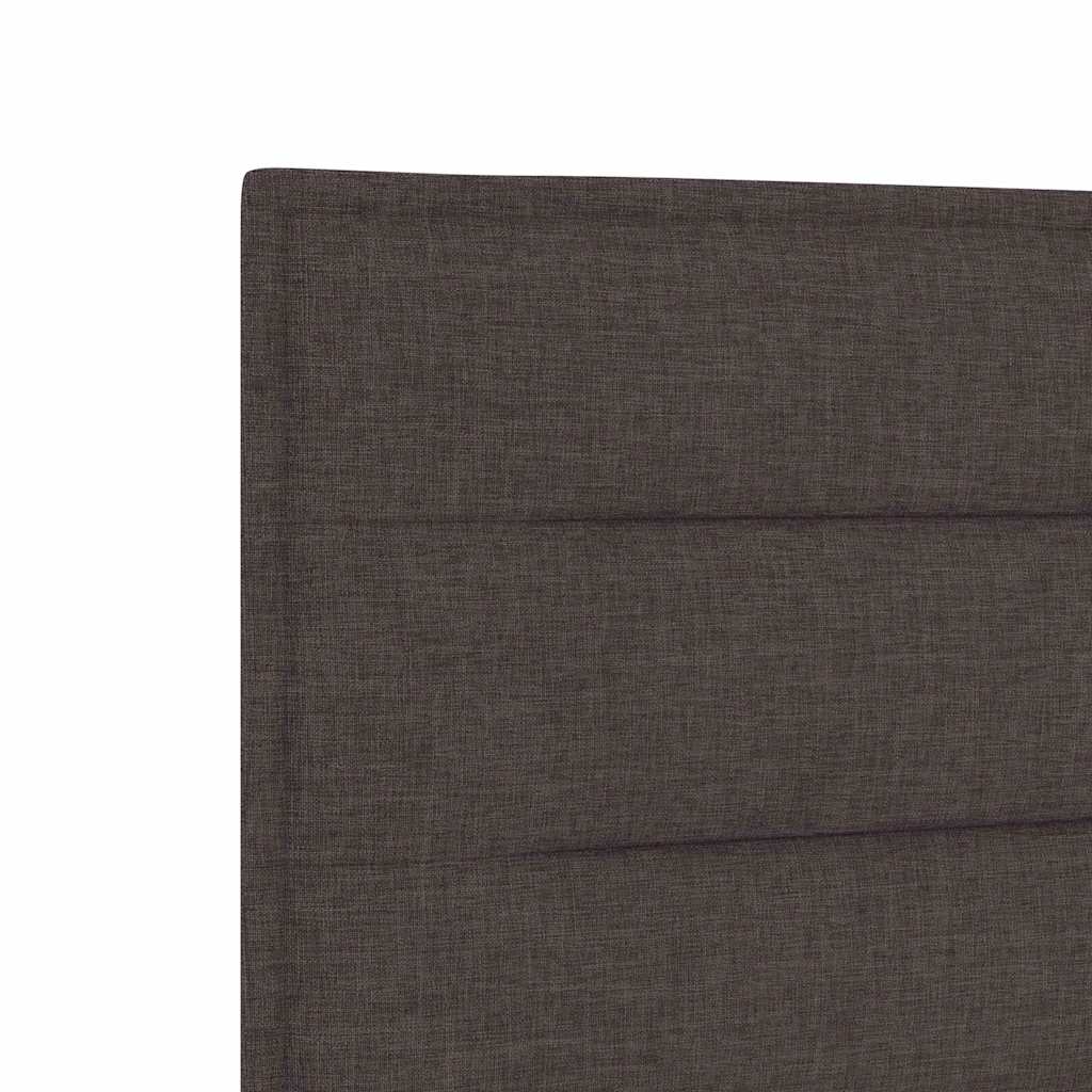 Rám Postele S Čelo Tmavě Hnědá 120 X 190 Cm Textil