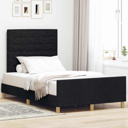 Rám Postele S Čelo Tmavě Hnědá 120 X 190 Cm Textil