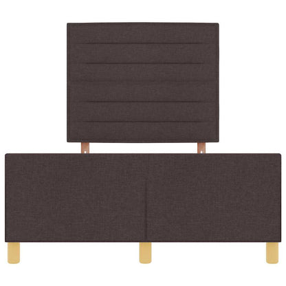 Rám Postele S Čelo Tmavě Hnědá 120 X 190 Cm Textil