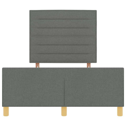 Rám Postele S Čelo Tmavě Šedá 120 X 200 Cm Textil
