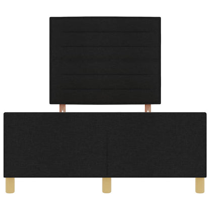 Rám Postele S Čelo Černá 140 X 190 Cm Textil