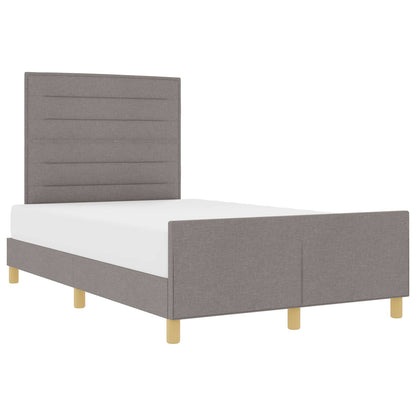 Rám Postele S Čelo Taupe 140 X 190 Cm Textil