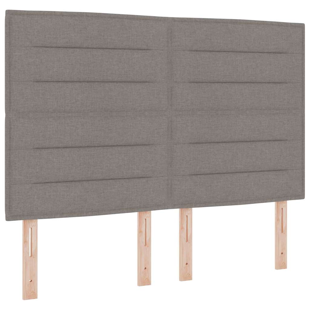 Rám Postele S Čelo Taupe 140 X 190 Cm Textil