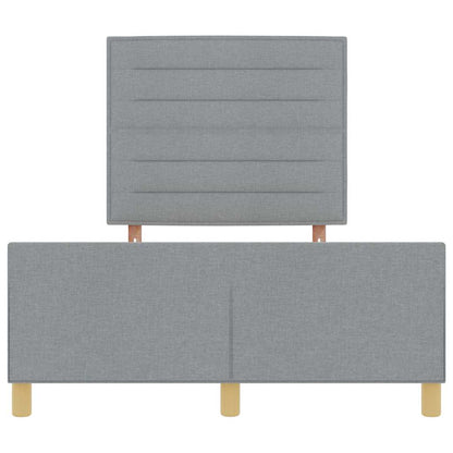 Rám Postele S Čelo Světle Šedá 140 X 200 Cm Textil