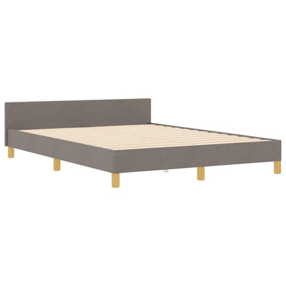 Rám Postele S Čelo Taupe 140 X 200 Cm Textil