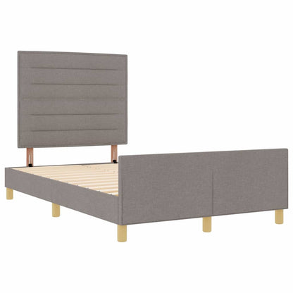 Rám Postele S Čelo Taupe 140 X 200 Cm Textil