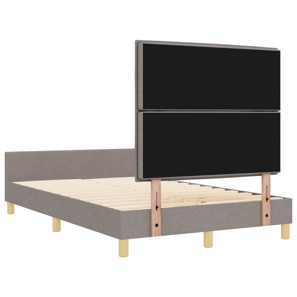 Rám Postele S Čelo Taupe 140 X 200 Cm Textil