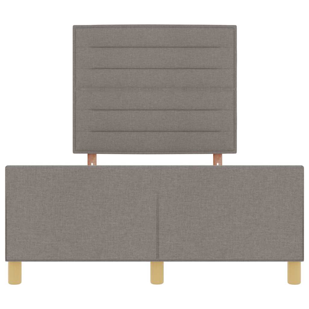Rám Postele S Čelo Taupe 140 X 200 Cm Textil