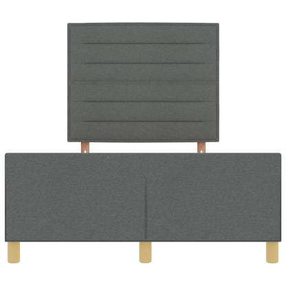 Rám Postele S Čelo Tmavě Šedá 160 X 200 Cm Textil