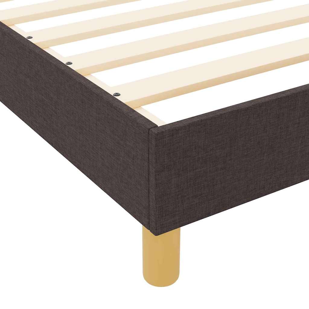 Rám Postele S Čelo Tmavě Hnědá 80 X 200 Cm Textil