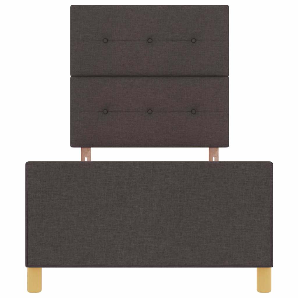 Rám Postele S Čelo Tmavě Hnědá 80 X 200 Cm Textil