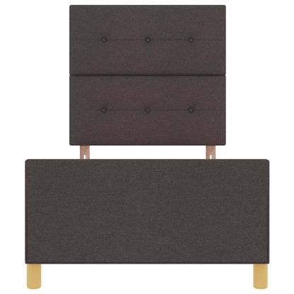 Rám Postele S Čelo Tmavě Hnědá 80 X 200 Cm Textil