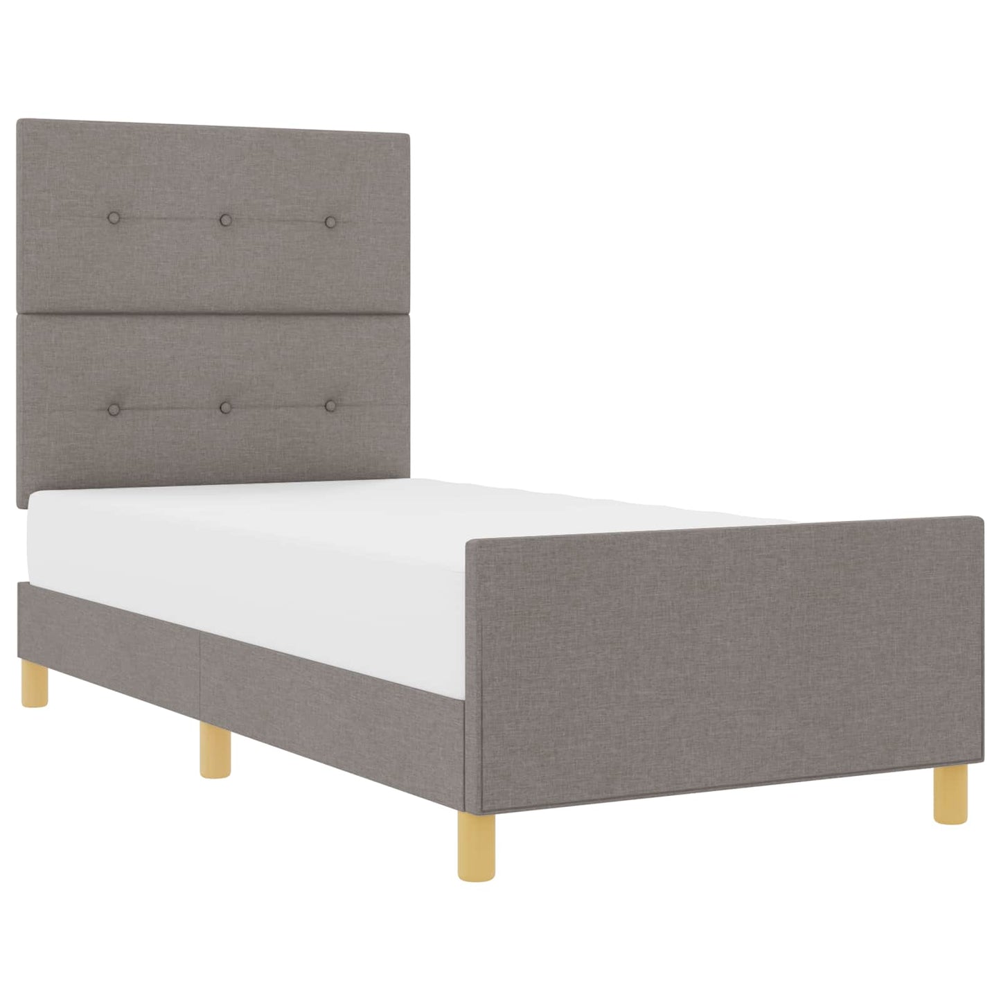 Rám Postele S Čelo Taupe 80 X 200 Cm Textil