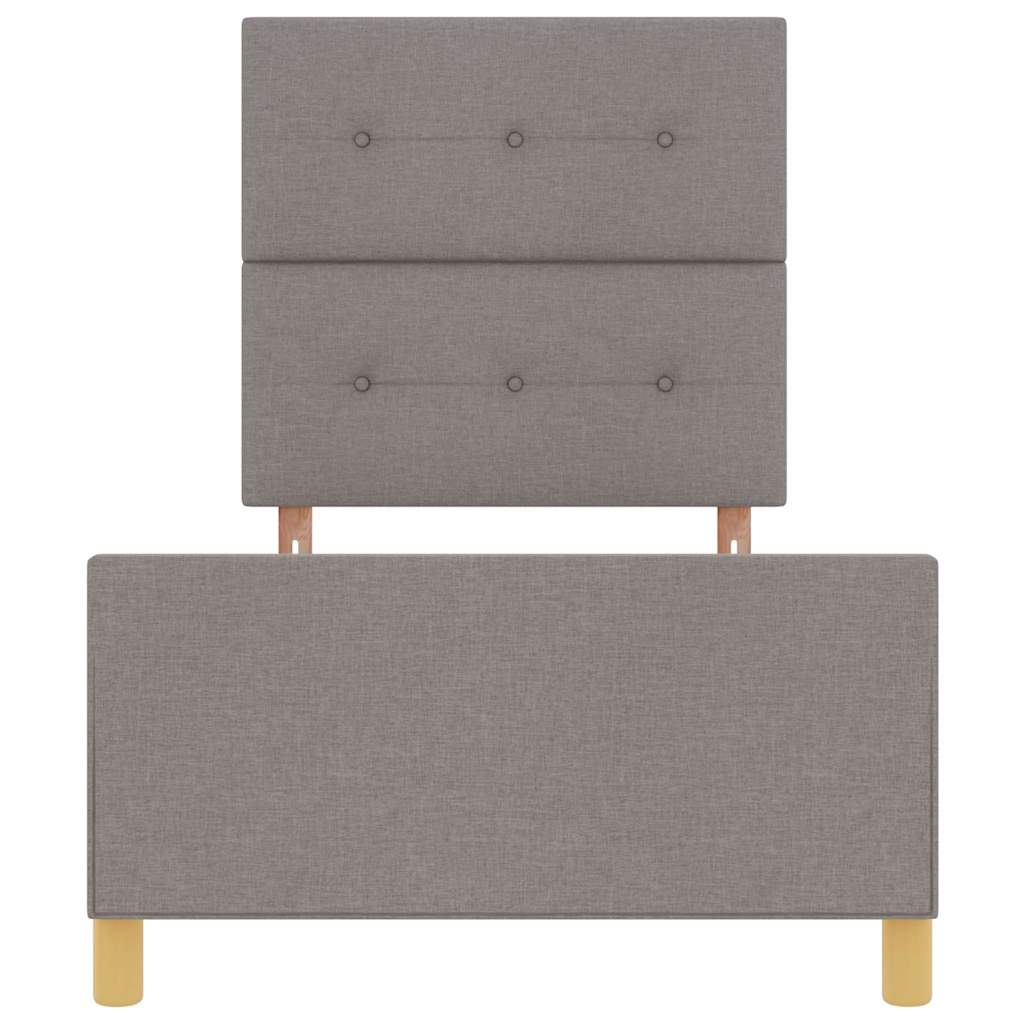 Rám Postele S Čelo Taupe 80 X 200 Cm Textil