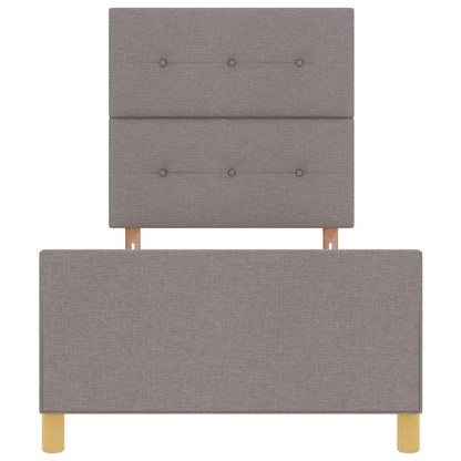 Rám Postele S Čelo Taupe 80 X 200 Cm Textil